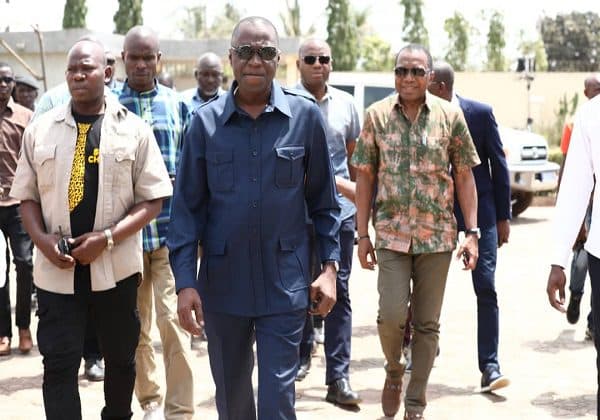Amadou Koné, Sidi Touré et Jean Claude Kouassi aux obsèques du couple N’Sikan (Côte d’Ivoire, Bouaké)