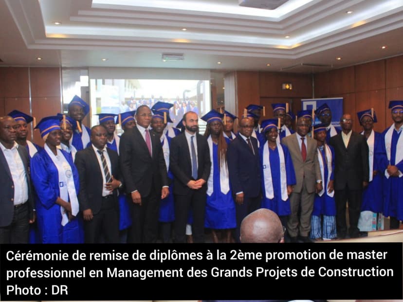 Pfo Africa - InpHB : 22 nouveaux diplômés en Master Professionnel de Management des Grands Projets de Construction reçoivent leurs parchemins