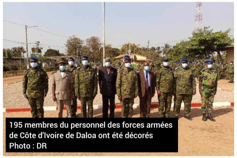 Daloa : 195 agents militaires et civils décorés (Côte d’Ivoire)