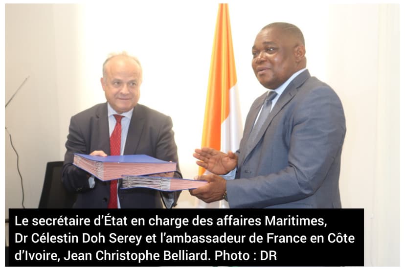 Sécurisation du Golfe de Guinée : Serey Doh Célestin et Jean Christophe Belliard signent une convention (coopération)
