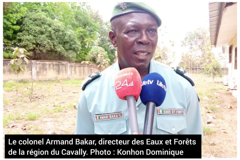 Cavally - Armand Bakar, colonel des Eaux et Forêts : « Il faut protéger nos ressources en eau et en forêt qui séparent la Côte d’Ivoire, la Guinée, le Libéria et la Serra Léone »