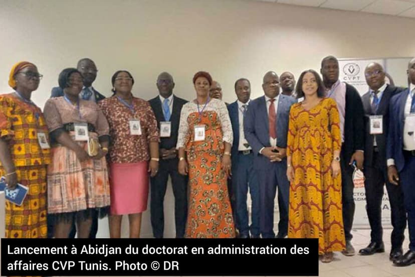 Lancement à Abidjan du doctorat en administration des affaires CVP Tunis : Évariste Méambly explique pourquoi il est retourné à l'école