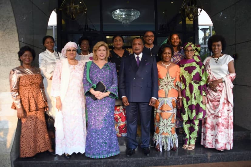 Denis Sassou-Nguesso reçoit à Brazzaville les Premières Dames d’Afrique après clôture de la 26e AGE - OPDAD