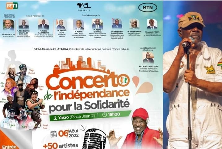 Indépendance Day en Côte d’Ivoire : Alpha Blondy et des artistes en concert à Yakro le 6 août 2022