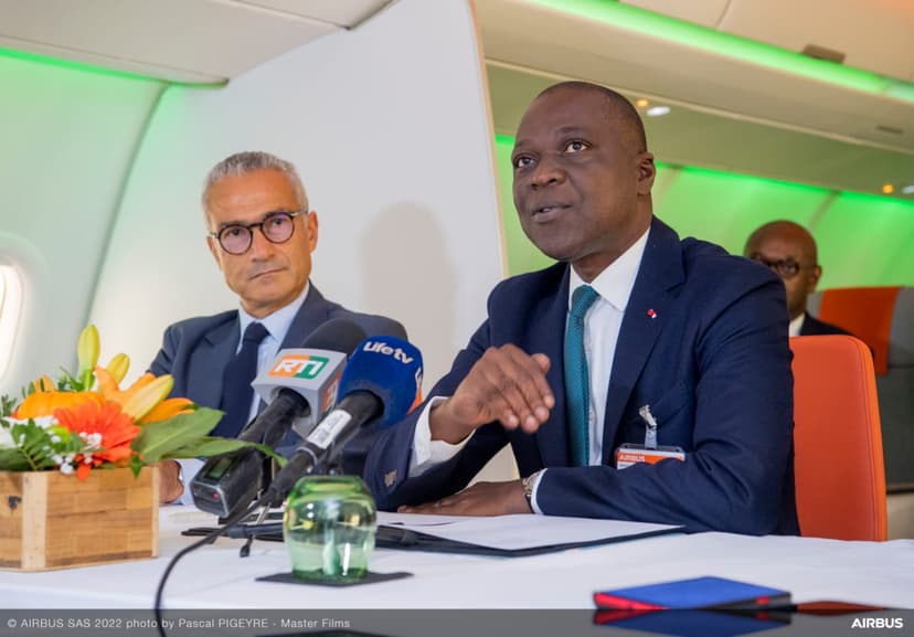 Airbus A330neo chez Air Côte d’Ivoire: les images de la signature du bon de commande en présence du ministre Amadou Koné
