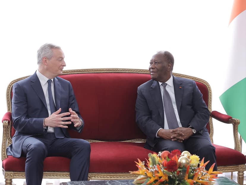 Bruno Le Maire après son entretien avec le président Alassane Ouattara : “le métro, c'est un projet qui marque le lien fraternel qui unit la Côte d'Ivoire et la France”