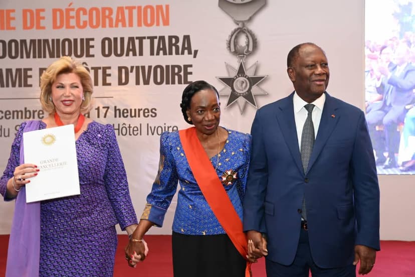 Côte d’Ivoire : La 1ère Dame Dominique Ouattara élevée à la dignité de Grand Officier de l'Ordre National