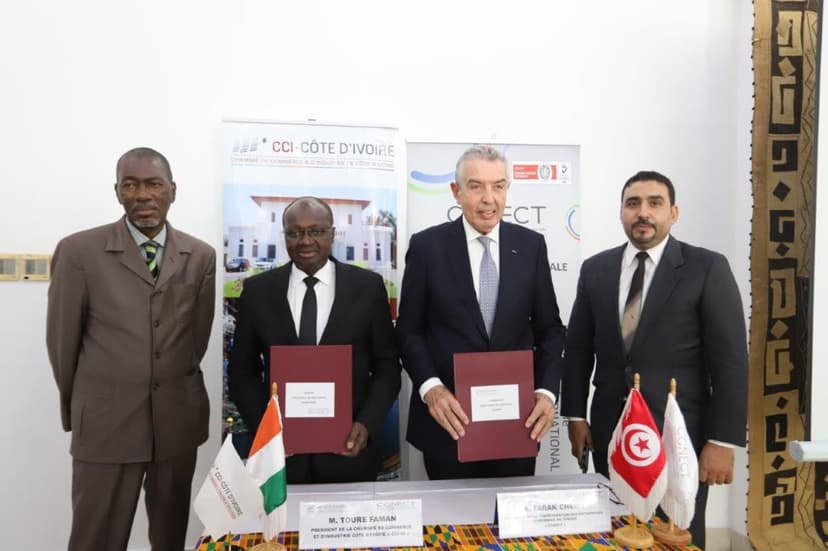 Côte d'Ivoire-Tunisie : un accord signé entre la Conect et la Cci-Ci