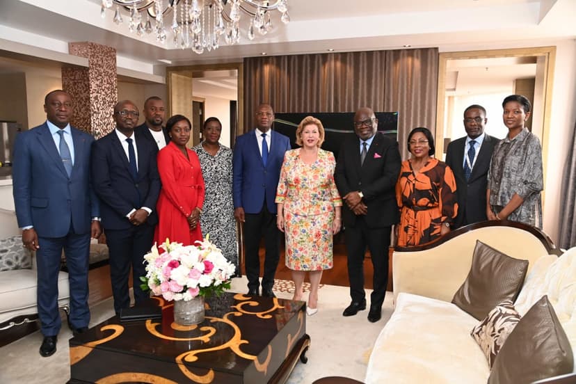 Audience-OPDAD : la Première Dame Dominique Ouattara a reçu Metch Adjé Silas, Ambassadeur de Côte d’Ivoire en RDCONGO