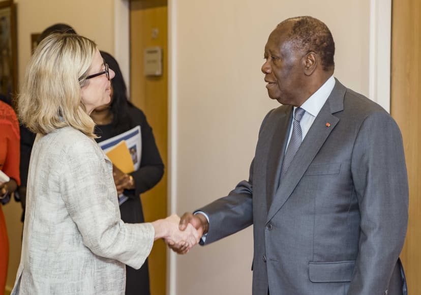 Relation Côte d'Ivoire - Banque mondiale : Alassane Ouattara et Anna Bjerde parlent de développement