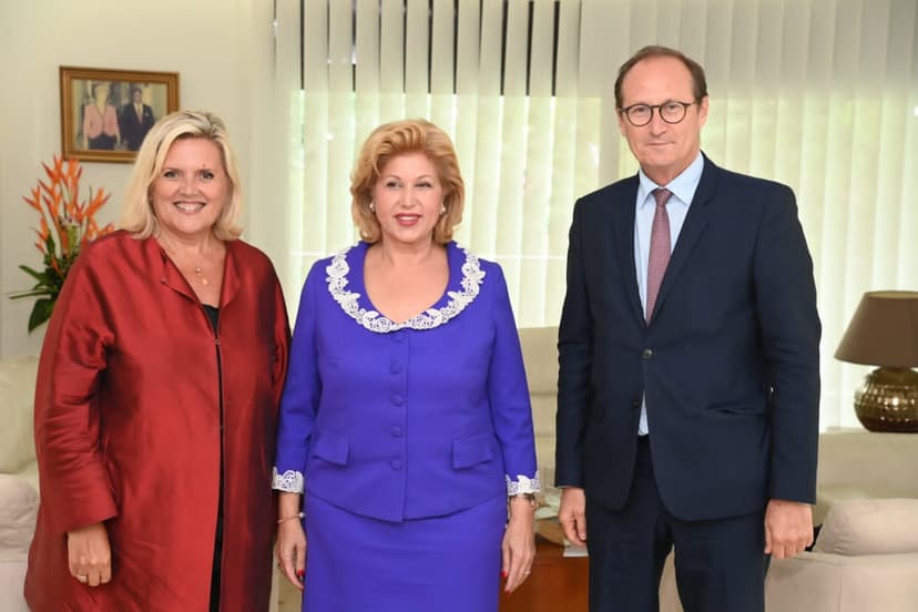 Diplomatie économique : Madame Dominique Ouattara échange avec les députés français Michèle Tabarot et Bruno Fuchs