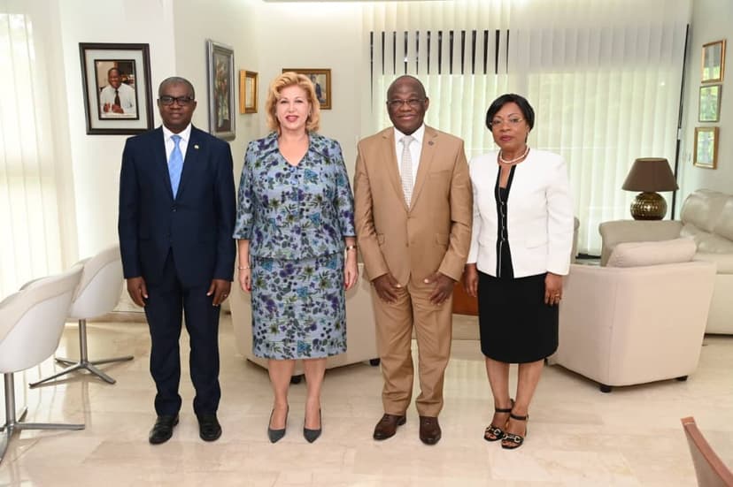 Côte d’Ivoire : Pourquoi Madame Fanta Cissé (CEDEAO) et Dr Jean-Marie Vianny Maurice Yaméogo (OMS) étaient chez Mme Dominique Ouattara ce mardi 24 octobre 2023