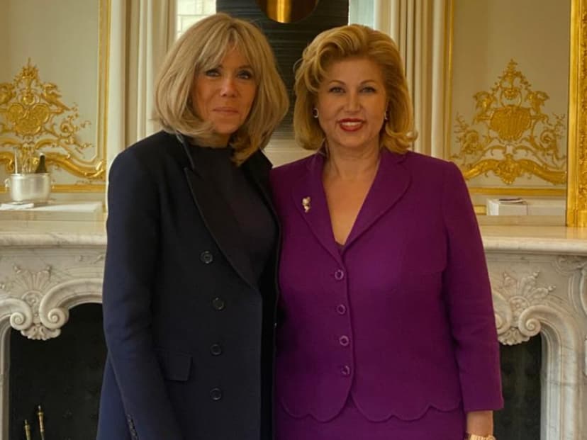 Actions humanitaire : Dominique Ouattara reçue à l’Elysée par Brigitte Macron