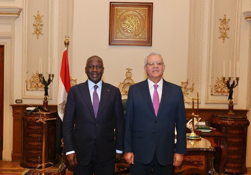 Adama Bictogo a rencontré les présidents de la chambre des Représentants et du Sénat égyptiens