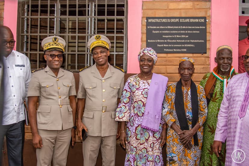 Boundiali : Mariatou Koné offre une école primaire et une maternelle au groupe scolaire Ibrahim Koné