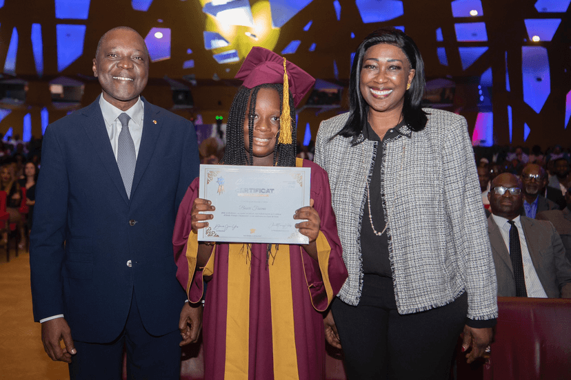 Graduation à Clairefontaine international Abidjan : la fondatrice, Chantal Fanny, annonce l'ouverture d'une école à Bouaké