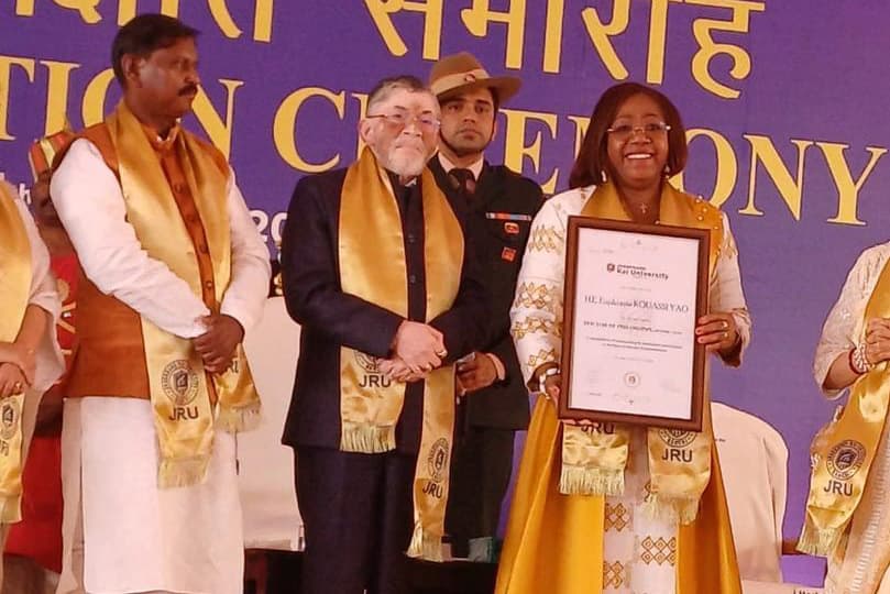 Université Jharkhand Rai en Inde : Euphrasie Kouassi Yao Docteur Honoris Causa en Philosophie