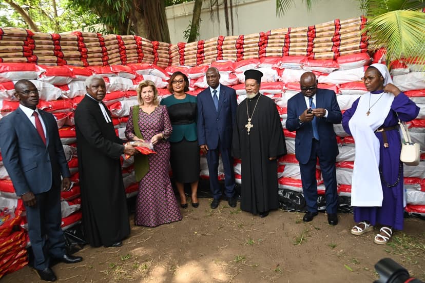 Pâques 2025 : Dominique Ouattara, symbole d’unité et de solidarité entre chrétiens et musulmans