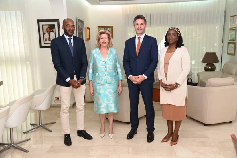 Quand la solidarité soigne : Dominique Ouattara reçoit le DG de l’Institut Européen de Cancérologie d’Abidjan