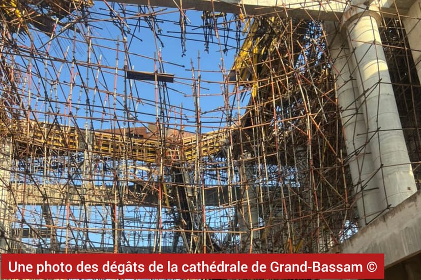 Drame : La cathédrale de Grand-Bassam s’effondre, plusieurs blessés