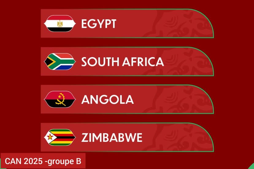Football-CAN 2025 (Groupe B) : Le grand rêve de l'Angola et du Zimbabwe devant l'Égypte et l'Afrique du Sud favorites